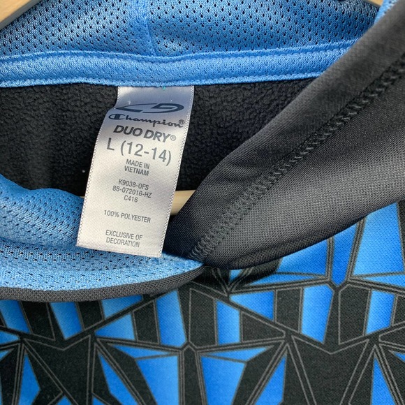 C9 CHAMPION Big Boys Duo Dry Blue Gray Hoodie L - Picture 6 of 6